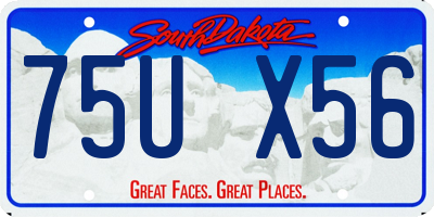 SD license plate 75UX56