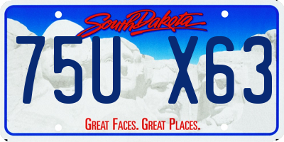 SD license plate 75UX63