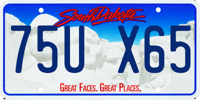SD license plate 75UX65