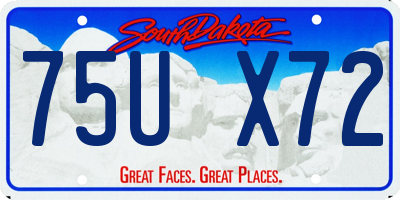 SD license plate 75UX72