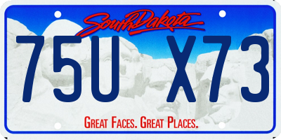 SD license plate 75UX73