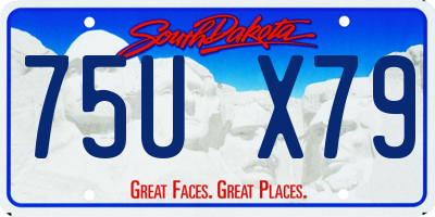 SD license plate 75UX79