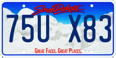 SD license plate 75UX83