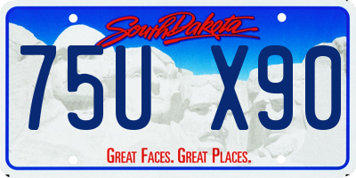 SD license plate 75UX90