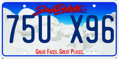 SD license plate 75UX96