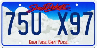 SD license plate 75UX97