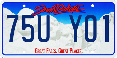 SD license plate 75UY01