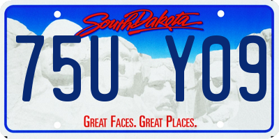 SD license plate 75UY09