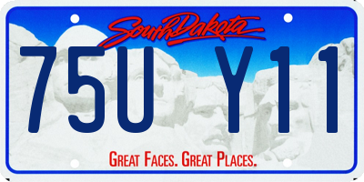 SD license plate 75UY11