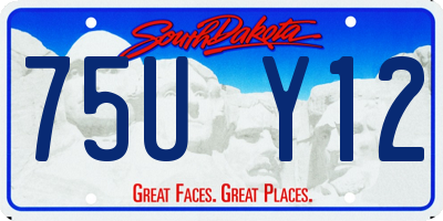SD license plate 75UY12