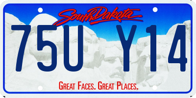 SD license plate 75UY14