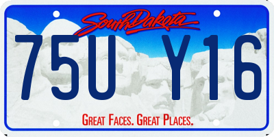 SD license plate 75UY16