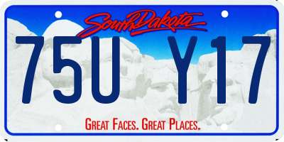 SD license plate 75UY17