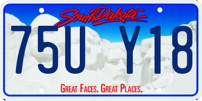SD license plate 75UY18