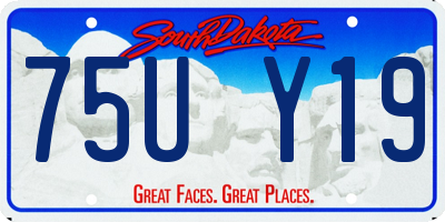 SD license plate 75UY19