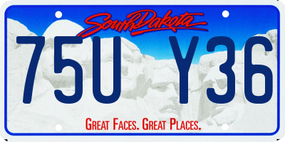 SD license plate 75UY36