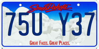SD license plate 75UY37
