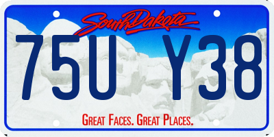 SD license plate 75UY38
