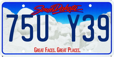 SD license plate 75UY39