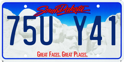 SD license plate 75UY41