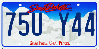 SD license plate 75UY44