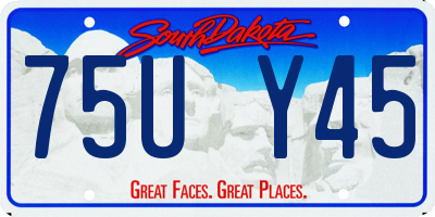 SD license plate 75UY45