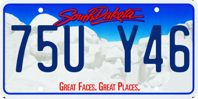 SD license plate 75UY46