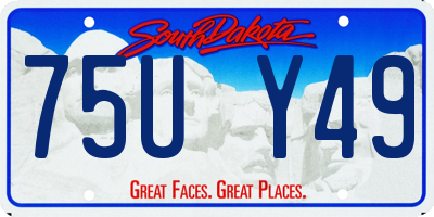 SD license plate 75UY49