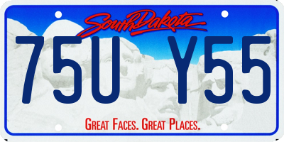 SD license plate 75UY55