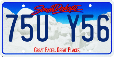 SD license plate 75UY56