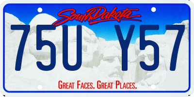 SD license plate 75UY57