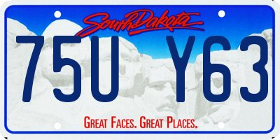 SD license plate 75UY63