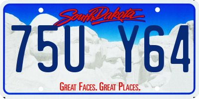 SD license plate 75UY64