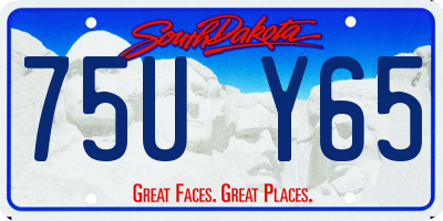 SD license plate 75UY65