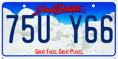 SD license plate 75UY66