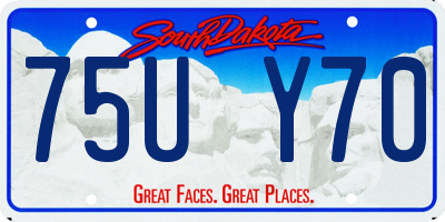 SD license plate 75UY70