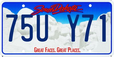 SD license plate 75UY71