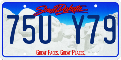 SD license plate 75UY79