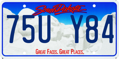 SD license plate 75UY84