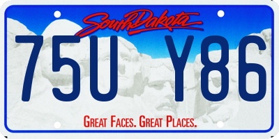 SD license plate 75UY86