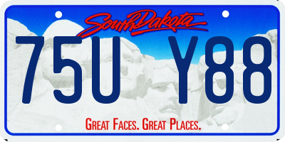SD license plate 75UY88