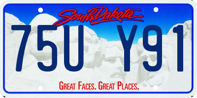 SD license plate 75UY91