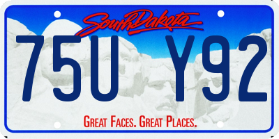 SD license plate 75UY92