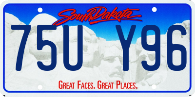 SD license plate 75UY96