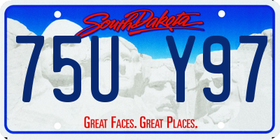 SD license plate 75UY97