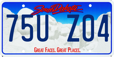 SD license plate 75UZ04