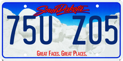 SD license plate 75UZ05