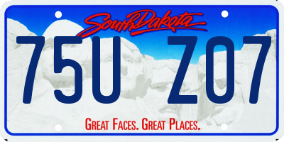 SD license plate 75UZ07