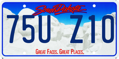 SD license plate 75UZ10