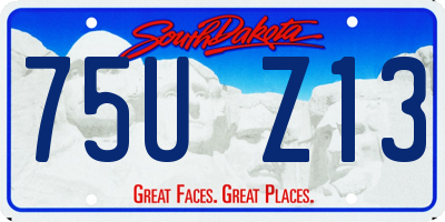 SD license plate 75UZ13